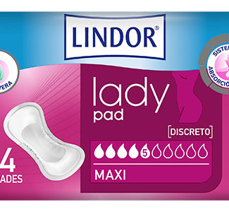 LINDOR LADY PAD MAXI 5 GOTAS 14 UNIDADES